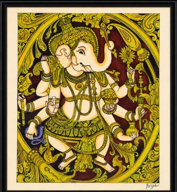 Ganesha Watercolour Art